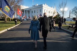 'Going home': Biden's surreal walk to the White House
